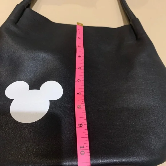Black Tote Bag with White Mickey Mouse Design EUC - Picture 8 of 9